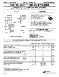 Datasheet SBLF25L30CT manufacturer General Semiconductor