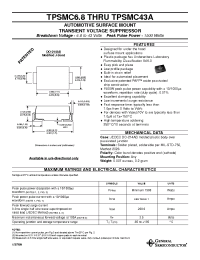 Datasheet TPSMC15 производства General Semiconductor