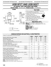 Datasheet UGB10FCT manufacturer General Semiconductor