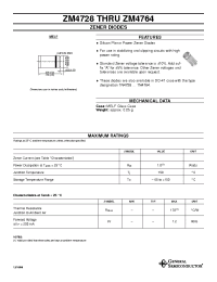 Datasheet ZM4728 manufacturer General Semiconductor