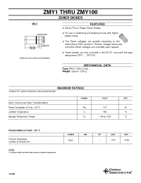 Datasheet ZMY15 manufacturer General Semiconductor