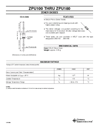 Datasheet ZPU100 manufacturer General Semiconductor