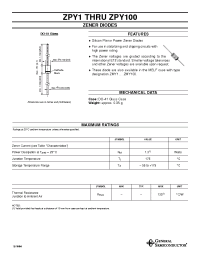 Datasheet ZPY8.2 manufacturer General Semiconductor