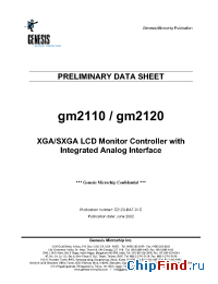 Datasheet gm2110 manufacturer Genesis Microchip