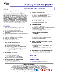 Datasheet gmZAN3-L manufacturer Genesis Microchip