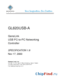 Datasheet GL620-A manufacturer Genesys Logic