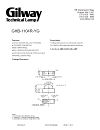 Datasheet GHB-1104R-YG manufacturer Gilway