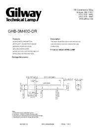 Datasheet GHB-3M40D-DR manufacturer Gilway