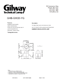 Datasheet GHB-GW20-YG manufacturer Gilway