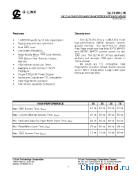 Datasheet GLT4161L16-45TC manufacturer G-Link