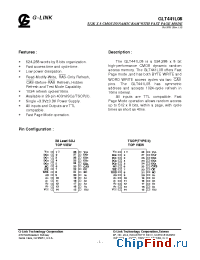 Datasheet GLT441L08-70J4 manufacturer G-Link