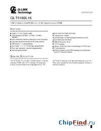 Datasheet GLT5160L16-6 manufacturer G-Link