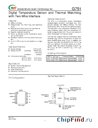 Datasheet G751-1 manufacturer GMT