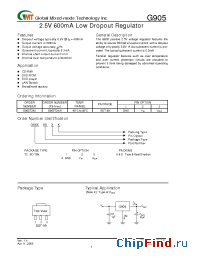 Datasheet G905T24UF manufacturer GMT