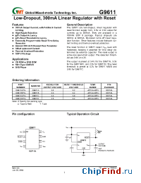 Datasheet G9611BP1T manufacturer GMT