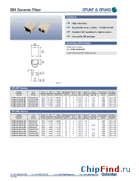 Datasheet CFUKF455KB4X-R0 manufacturer Golledge