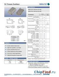 Datasheet GXO-U101 manufacturer Golledge