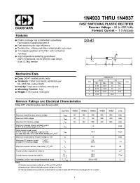 Datasheet 1N4934 manufacturer GOOD-ARK
