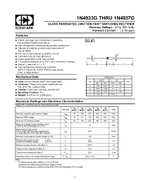 Datasheet 1N4937G manufacturer GOOD-ARK