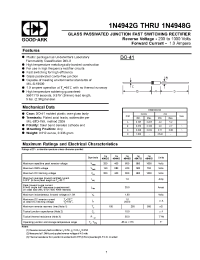 Datasheet 1N4944G manufacturer GOOD-ARK