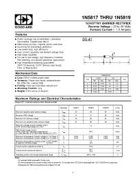 Datasheet 1N5819 manufacturer GOOD-ARK