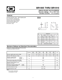 Datasheet BR1010 manufacturer GOOD-ARK