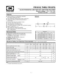Datasheet FR101G manufacturer GOOD-ARK