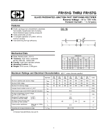 Datasheet FR154G manufacturer GOOD-ARK