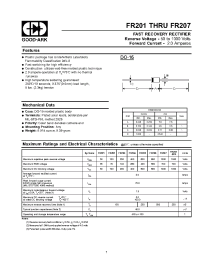 Datasheet FR202 manufacturer GOOD-ARK