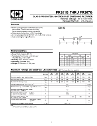 Datasheet FR202G manufacturer GOOD-ARK