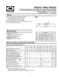 Datasheet FR253G manufacturer GOOD-ARK