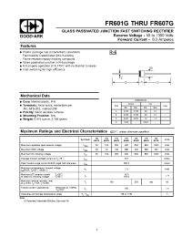 Datasheet FR601G manufacturer GOOD-ARK