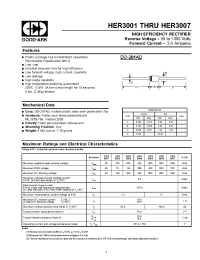 Datasheet HER3001 manufacturer GOOD-ARK
