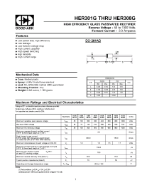 Datasheet HER302G manufacturer GOOD-ARK