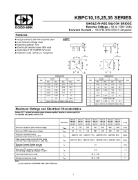 Datasheet KBPC1002 manufacturer GOOD-ARK