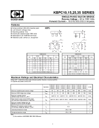 Datasheet KBPC1010 manufacturer GOOD-ARK