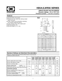 Datasheet KBU6D manufacturer GOOD-ARK