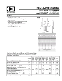 Datasheet KBU6J manufacturer GOOD-ARK