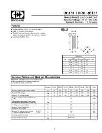 Datasheet RB152 manufacturer GOOD-ARK