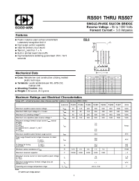 Datasheet RS501 manufacturer GOOD-ARK
