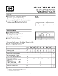 Datasheet SB130S manufacturer GOOD-ARK