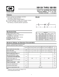 Datasheet SB160 manufacturer GOOD-ARK