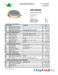 Datasheet GETG2039 manufacturer Green Power