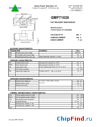 Datasheet GMF71020 manufacturer Green Power