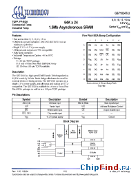 Datasheet GS71024U-12I manufacturer GSI