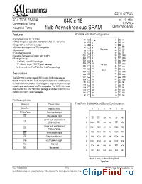 Datasheet GS71116U-12 производства GSI