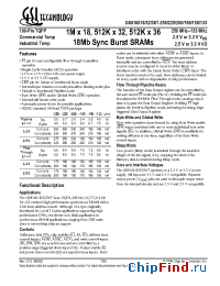 Datasheet GS816018T-250I manufacturer GSI