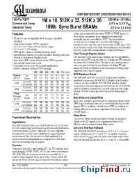 Datasheet GS8160E18T-200I manufacturer GSI