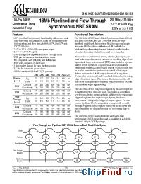 Datasheet GS8160Z18 manufacturer GSI