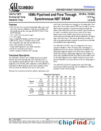 Datasheet GS8160ZV36AT-300 manufacturer GSI